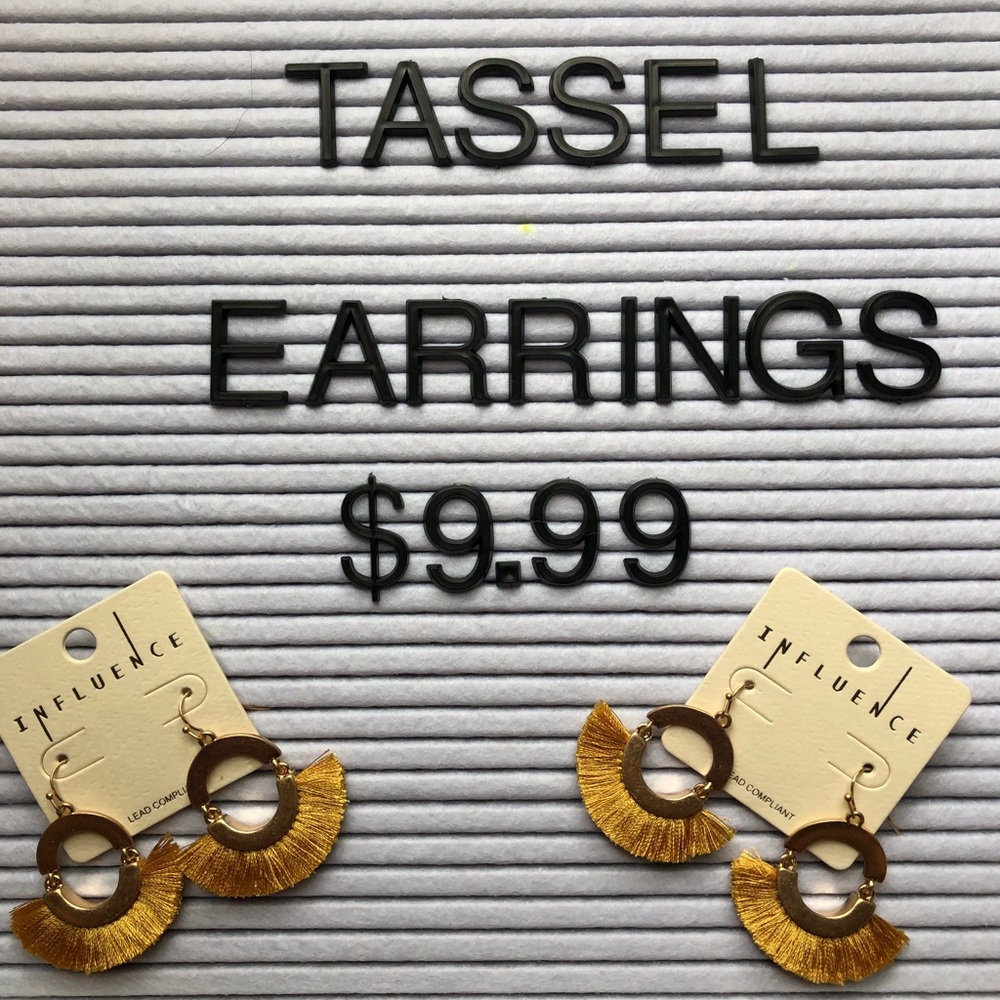 Mustard Tassel Earrings